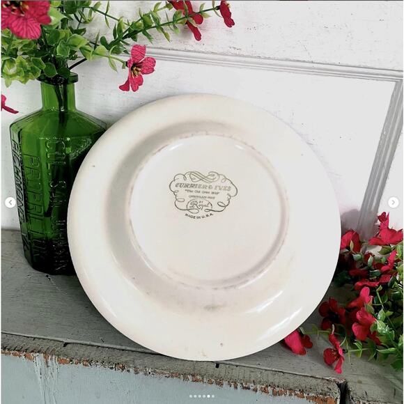 Vintage Currier & Ives Old Grist Mill Blue Transferware Dinner Plate Royal Ohio - Picture 5 of 6